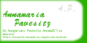 annamaria pavesitz business card